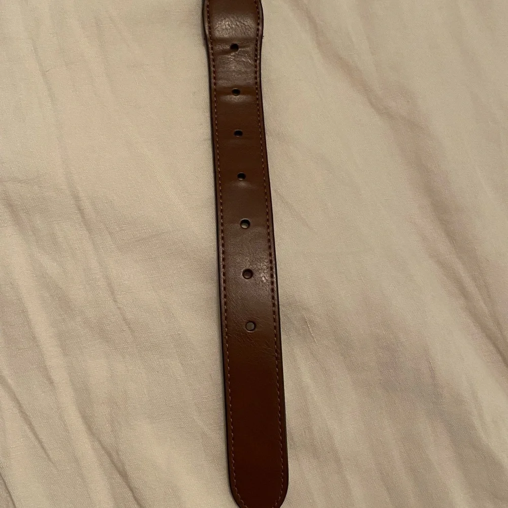 Men's Navy and Brown Flag Pattern needle point Belt - Picture 7 of 8